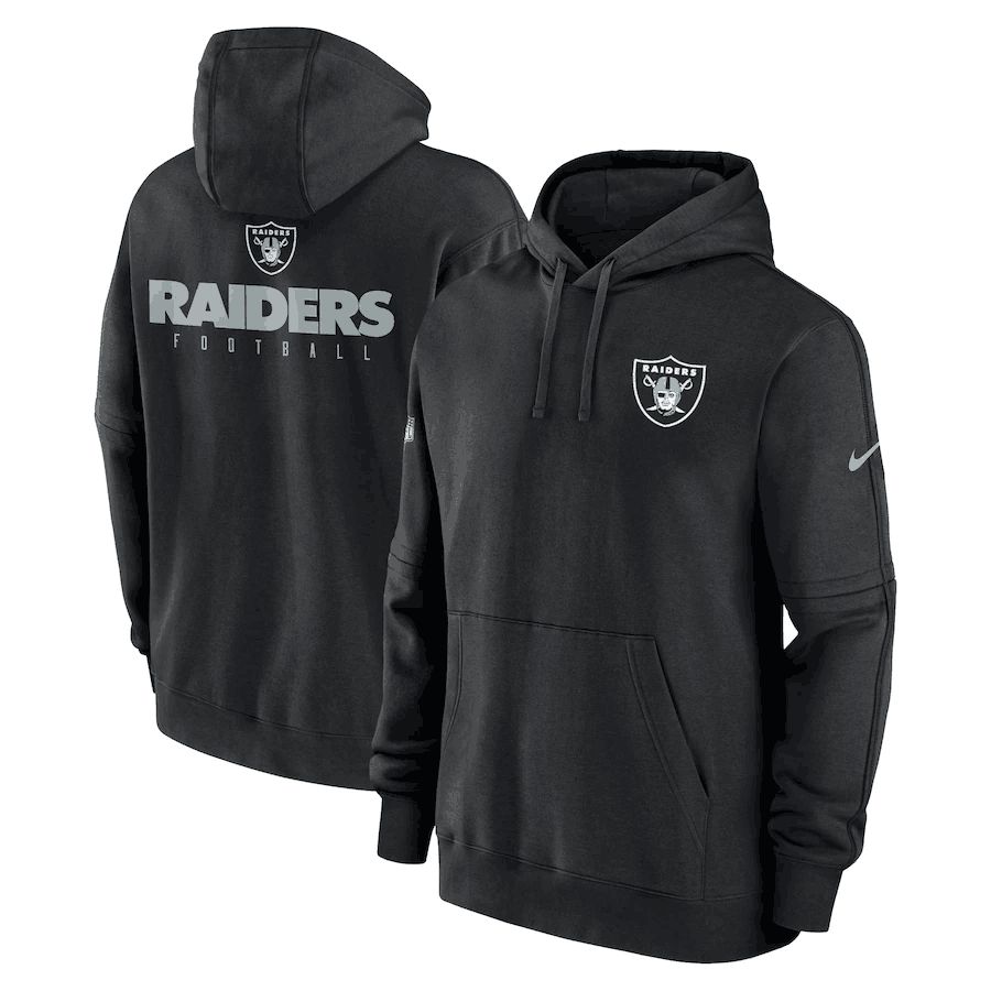 Men 2023 NFL Oakland Raiders black Sweatshirt style 1